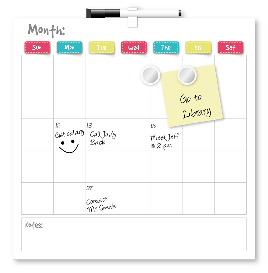 14x14 Folded Calendar Board