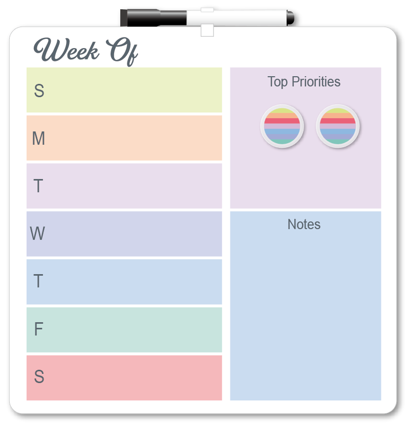 Weekly Menu Planner Board