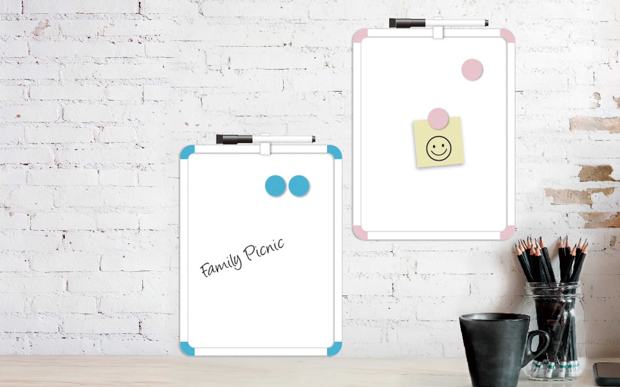 8.5x11 K2 Magnetic Whiteboard scene